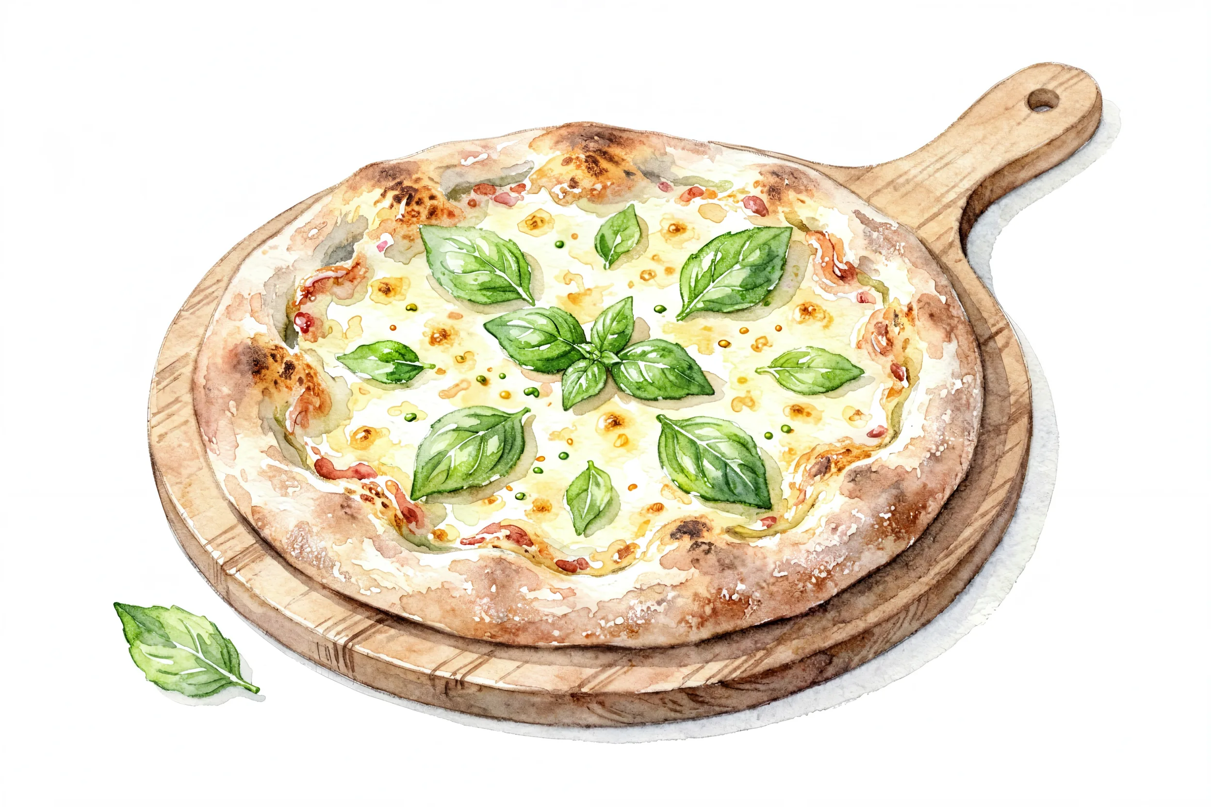 Sourdough pizza with a crispy crust on a baking tray